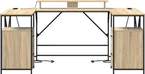 vidaXL Γραφείο Δρύς Sonoma 182 x 101 x 87,5 εκ Επεξεργασμένο ξύλο