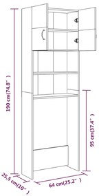 ΝΤΟΥΛΑΠΙ ΜΠΑΝΙΟΥ ΚΑΦΕ ΔΡΥΣ 64 X 25,5 X 190 ΕΚ. 815071