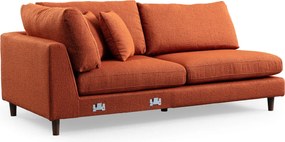 Corner Sofa New Tulip With Pouf - Orange Orange