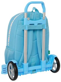 Σχολική Τσάντα με Ρόδες Benetton Spring Sky μπλε 30 x 46 x 14 cm