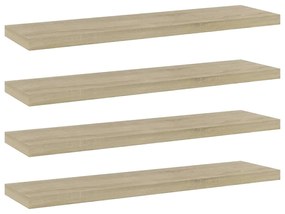 vidaXL Ράφια Βιβλιοθήκης 4 τεμ. Sonoma Δρυς 40x10x1,5 εκ. Επεξ.Ξύλο