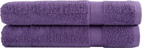 vidaXL Πετσέτες Premium SOLUND 2 Τεμ. Μοβ 100x200 εκ. 600 γρ/μ²