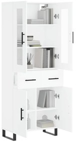 vidaXL Ντουλάπι Λευκό 69,5x34x180 εκ. από Επεξεργασμένο Ξύλο