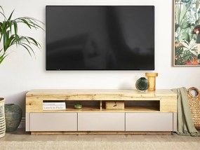 Τραπέζι Tv Berwyn 559, Ανοιχτό χρώμα ξύλου, Beige, 160x45x40cm, 42 kg | Epipla1.gr