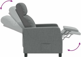 vidaXL Αναπαυτική Καρέκλα Σκούρο Γκρι Ύφασμα