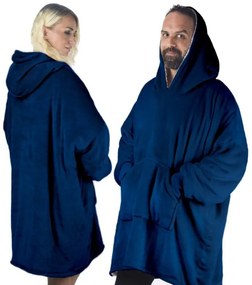 HomeVero Comfort Blanket Βελούδινη Oversized Μπλούζα – Κουβέρτα HV-CB-NB Μπλε