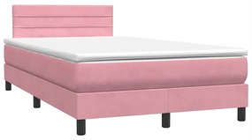 ΚΡΕΒΑΤΙ BOXSPRING ΜΕ ΣΤΡΩΜΑ ΡΟΖ 120X210 ΕΚ. ΒΕΛΟΥΔΙΝΟ 3316304