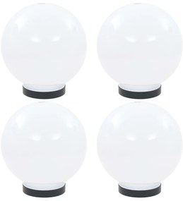 vidaXL Φωτιστικά Μπάλα LED 4 τεμ. Σφαιρικά 20 εκ. Ακρυλικά (PMMA)