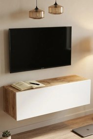 Stewehome Έπιπλο τηλεόρασης με ντουλάπι από πεύκο 100x32x29 cm