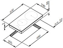 Επαγωγική εστία αφής χωρίς πλαίσιο Pyramis PHI32230FMB