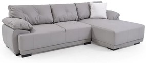 Γωνιακός καναπές κρεβάτι Night, γκρι 283x90x170cm Δεξιά γωνία – GAM-TED-044