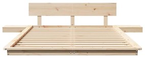 vidaXL Σκελετός Κρεβατιού Καφέ 140 x 190 cm ξύλο