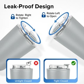 Κούπα Θερμός Ανοξείδωτο BPA Free 355ml - Γκρι