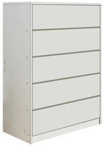 Συρταριέρα Kuanger pakoworld mdf σε λευκή απόχρωση 80x40x109εκ