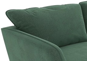 Γωνιακός Καναπές Scandinavian Choice P121, Μαύρο, Πράσινο, 327x200x80cm, 130 kg, Πόδια: Ξύλο | Epipla1.gr