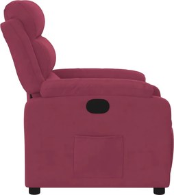 vidaXL Πολυθρόνα Ανακλινόμενη Μπορντό Βελούδινη