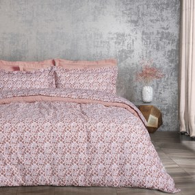 Σετ Παπλωματοθήκη Βαμβακερή Υπέρδιπλη 220x240εκ. Daily 3003 Nude-Λευκό Das Home