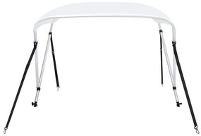 vidaXL Τέντα Σκάφους με 2 Αψίδες Λευκή 150x120x110 εκ.