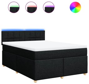 ΚΡΕΒΑΤΙ BOXSPRING ΜΕ ΣΤΡΩΜΑ ΜΑΥΡΟ 140X200 ΕΚ. ΥΦΑΣΜΑΤΙΝΟ 3289005