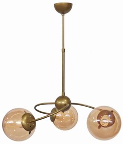 Φωτιστικό Οροφής Τρίφωτο Heronia 01-0311 Gold