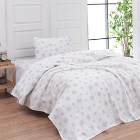 Φανελένια Σεντόνια Μονά (Σετ) Viopros Flannel 2540 Γκρι Γκρι ΧΩΡΙΣ ΛΑΣΤΙΧΟ  165x265