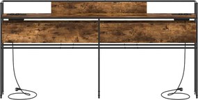 vidaXL Κεφαλάρι Αποθήκης Καπνιστή δρυς 98 cm Επεξεργασμένο ξύλο