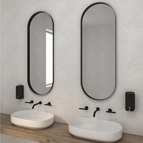 Iron Semi Oval 45x125 - Καθρέπτης μπάνιου μεταλλικός - Bronze