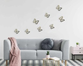 Διακοσμητικά αυτοκόλλητα τοίχου Gold Butterflies 3D Ango