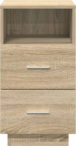 vidaXL Κομοδίνο με 2 συρτάρια Sonoma Δρυς 36x36x68 εκ.