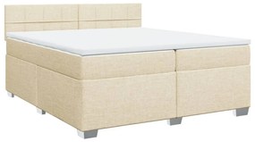 ΚΡΕΒΑΤΙ BOXSPRING ΜΕ ΣΤΡΩΜΑ ΚΡΕΜ 200X200 ΕΚ. ΥΦΑΣΜΑΤΙΝΟ 3286000