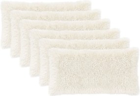 vidaXL Κάλυμμα Μαξιλαριού 6 pcs HEERLEN Λευκό 40 x 70 cm PV Φλίς