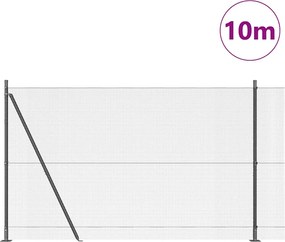 vidaXL Στύλος Περιφράξεων Γκρι 10 x 1,6 μ (δίχτυ 12 x 12 mm)