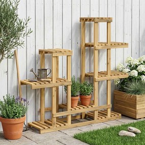 vidaXL Βάση φυτών Λευκός Χρωματισμός 118 x 25 x 96,5 εκ.