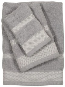 Πετσέτες Best 0653 (Σετ 3τμχ) Grey Das Home Σετ Πετσέτες 70x140cm 100% Cotton