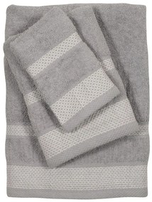 Πετσέτες Best 0653 (Σετ 3τμχ) Grey Das Home Towels Set 70x140cm 100% Βαμβάκι