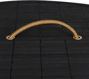 vidaXL Καλάθι Άπλυτων Γωνιακό Μαύρο 60 Λίτρων από Μπαμπού