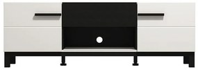 Έπιπλο Τηλεόρασης Sarthe 150 3K1F2V Λευκό - Μαύρο 147x42x51 εκ. 147x42x51 εκ.