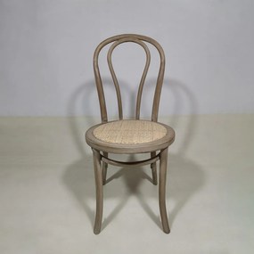 ΚΑΡΕΚΛΑ BEECH WOOD ANT.GREY W/RATTAN SEAT W42xD42xH46/88CM