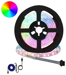 vidaXL Λωρίδα LED 2 pcs Μαύρο και Διαφανές 900 χιλιοστά