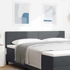 vidaXL LED κεφαλάρι Σκούρο Γκρι 180 cm Υφασμάτινο Κορντουρά