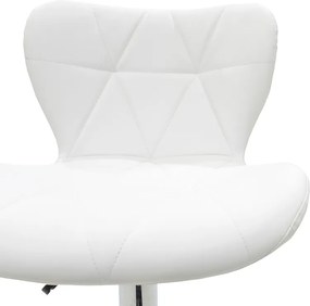 Σκαμπό μπαρ Coozy pakoworld pu σε λευκό χρώμα σκελετός χρωμίου