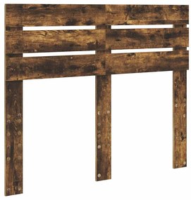 vidaXL Κεφαλάρι με κεφαλάρι Καπνιστό Δρύς 135 cm Επεξεργασμένο ξύλο