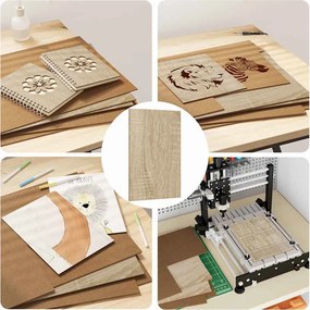 vidaXL Διακοσμητικά Πάνελ 12 τμχ. Δρύς Sonoma 30 x 42 x 0.27 εκ