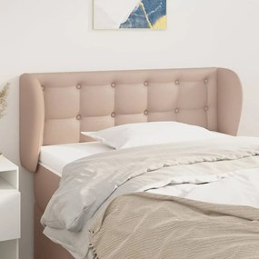 vidaXL Κεφαλάρι με Πτερύγια Καπουτσίνο 93x23x78/88 εκ. Συνθετικό Δέρμα