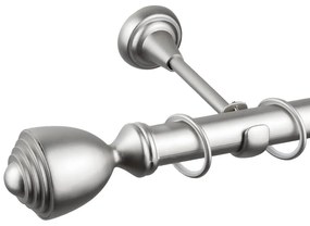 Κουρτινόβεργα μονή απλή Pluton 25/19 – χρώμιο ματ - 160 cm