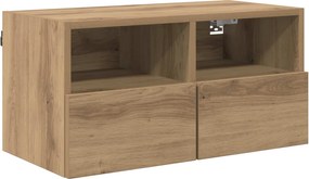 vidaXL Βάσεις τηλεόρασης 2 pcs Artisan Oak Επεξεργασμένο ξύλο