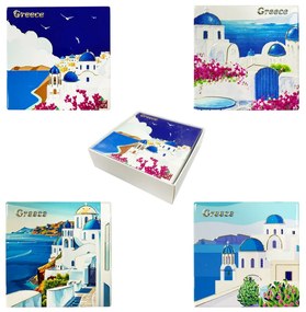 Σετ σουβέρ Greece 4τμχ - Coaster set 4pcs