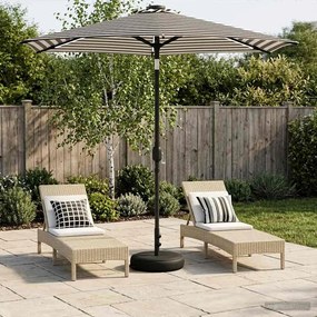 vidaXL Ομπρέλα Κήπου με LED Φώτα και Βάση 230 x 230 εκ Πολυεστέρας