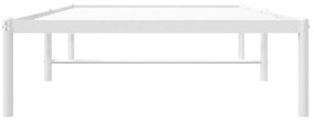 vidaXL Πλαίσιο Κρεβατιού Λευκό 90 x 200 εκ. Μεταλλικό