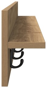 vidaXL Τοίχου Κρεμάστρα με ράφι artisan δρυς 100 x 10.5 x 18 εκ